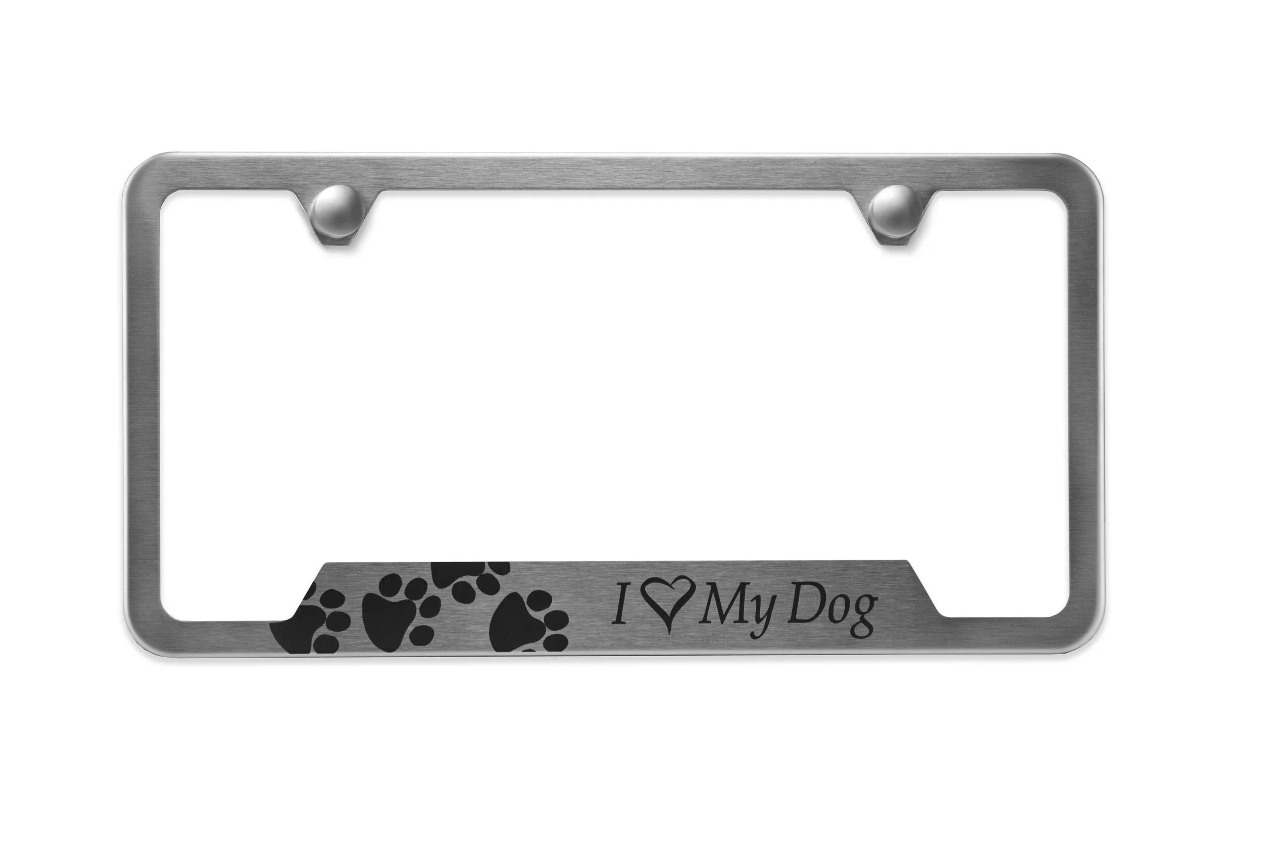 I Love My Dog Paw Print License Plate Frame | Camisasca I Love My Dog Paw Print License Plate Frame | Camisasca